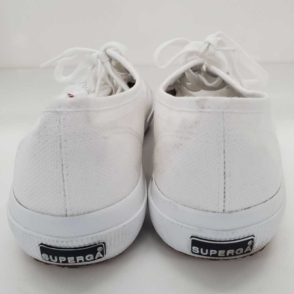 Superga Lace Up Canvas Sneakers In White Size 41.5 - image 3