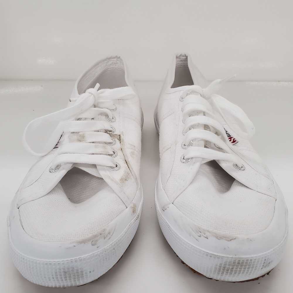 Superga Lace Up Canvas Sneakers In White Size 41.5 - image 4