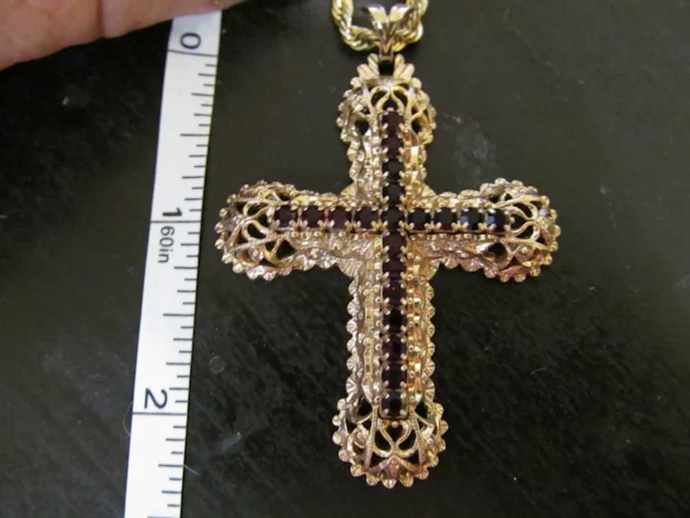 Sarah Coventry 1980 Limited edition Cross necklace - image 3