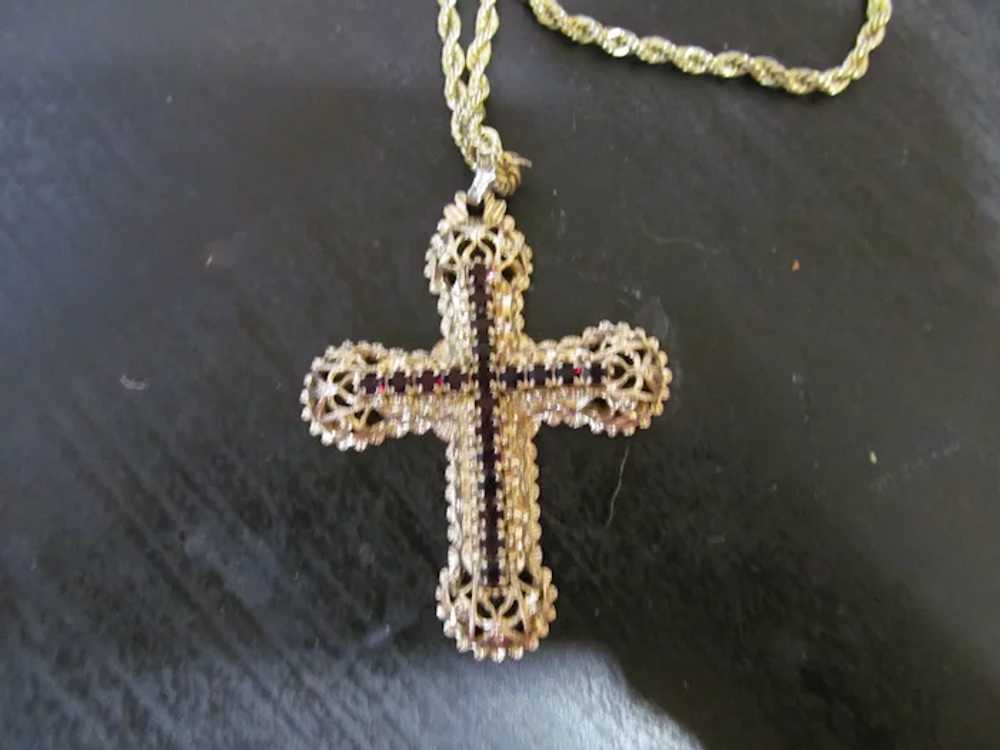 Sarah Coventry 1980 Limited edition Cross necklace - image 4