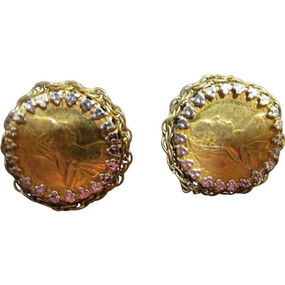 Miriam Haskell Coin earrings - image 1