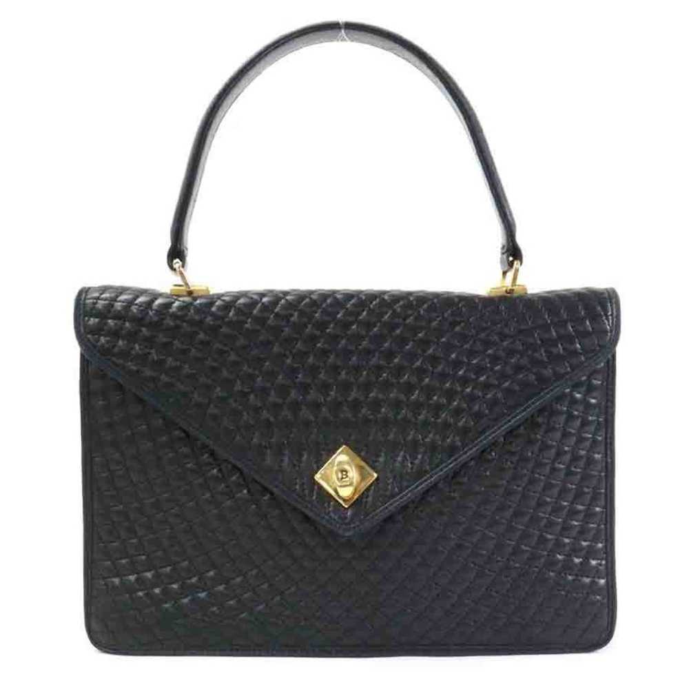 Bally BALLYBarry handbag quilted leather black go… - image 1
