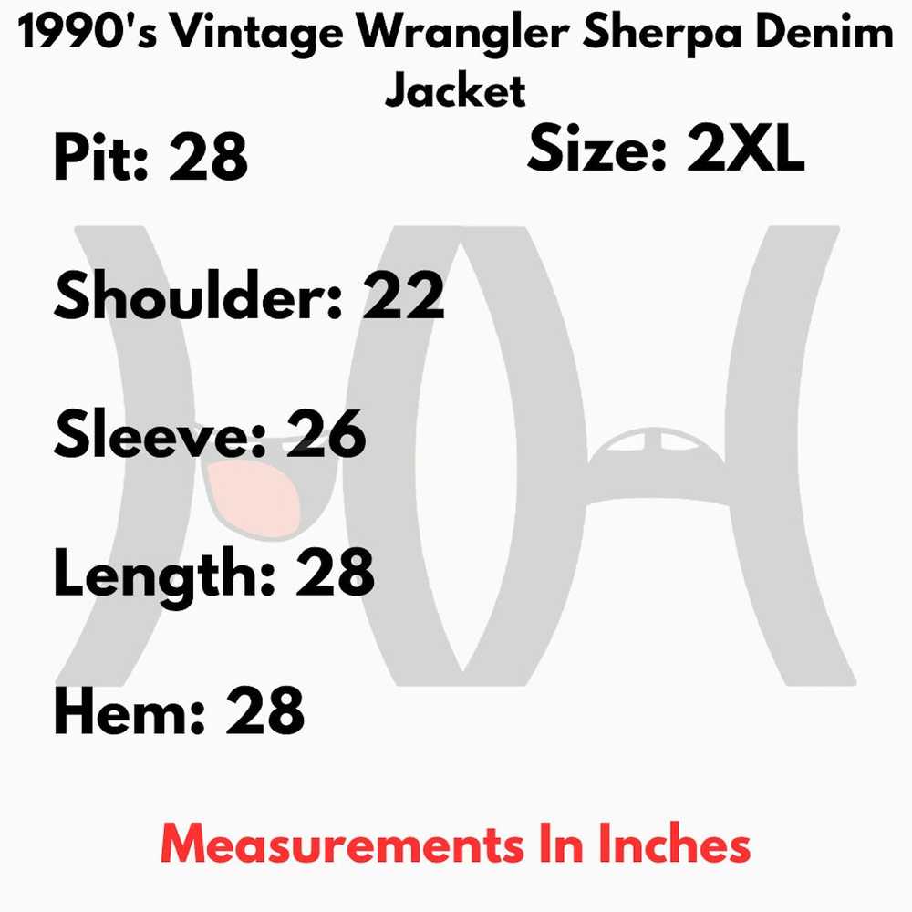 Wrangler 1990's Vintage Wrangler Sherpa Denim Jac… - image 4