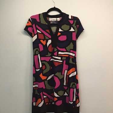 Vintage 60s Abstract Dress Short - image 1