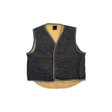 Sears × Vintage 70’s Sears Sherpa Lined Denim Vest - image 1