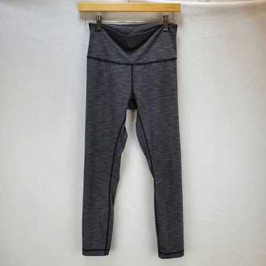 lululemon athletica, Pants & Jumpsuits, Lululemon Gray Black True Self Crop  Leggings Size 6