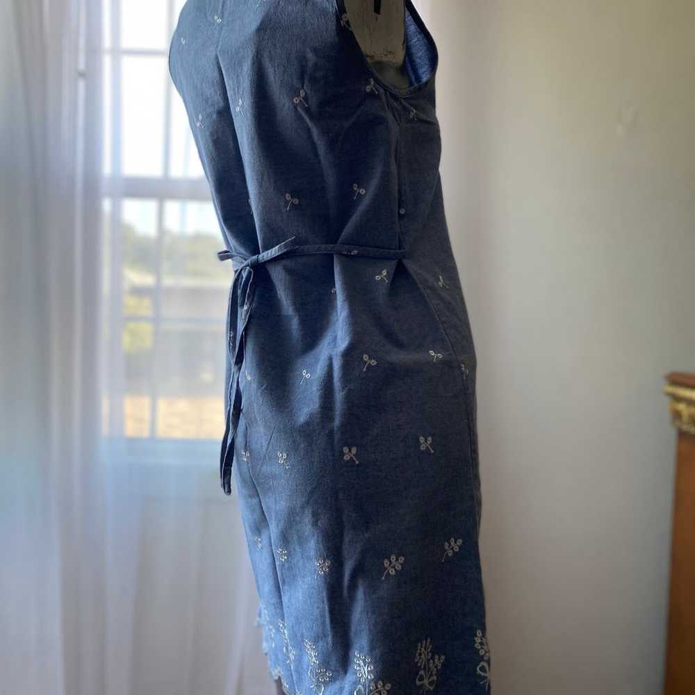 Jane Ashley Vintage Embroidered Floral Dress . Li… - image 10