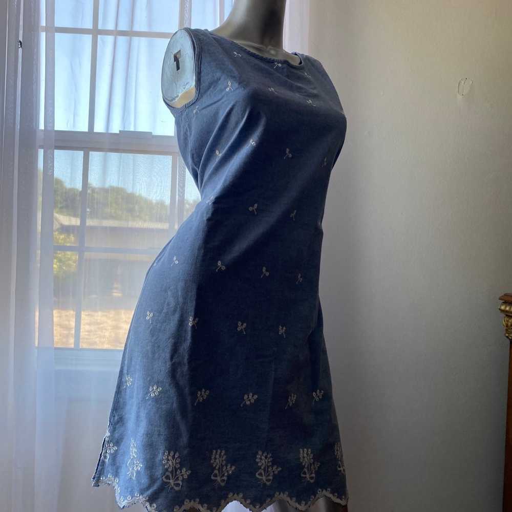 Jane Ashley Vintage Embroidered Floral Dress . Li… - image 3