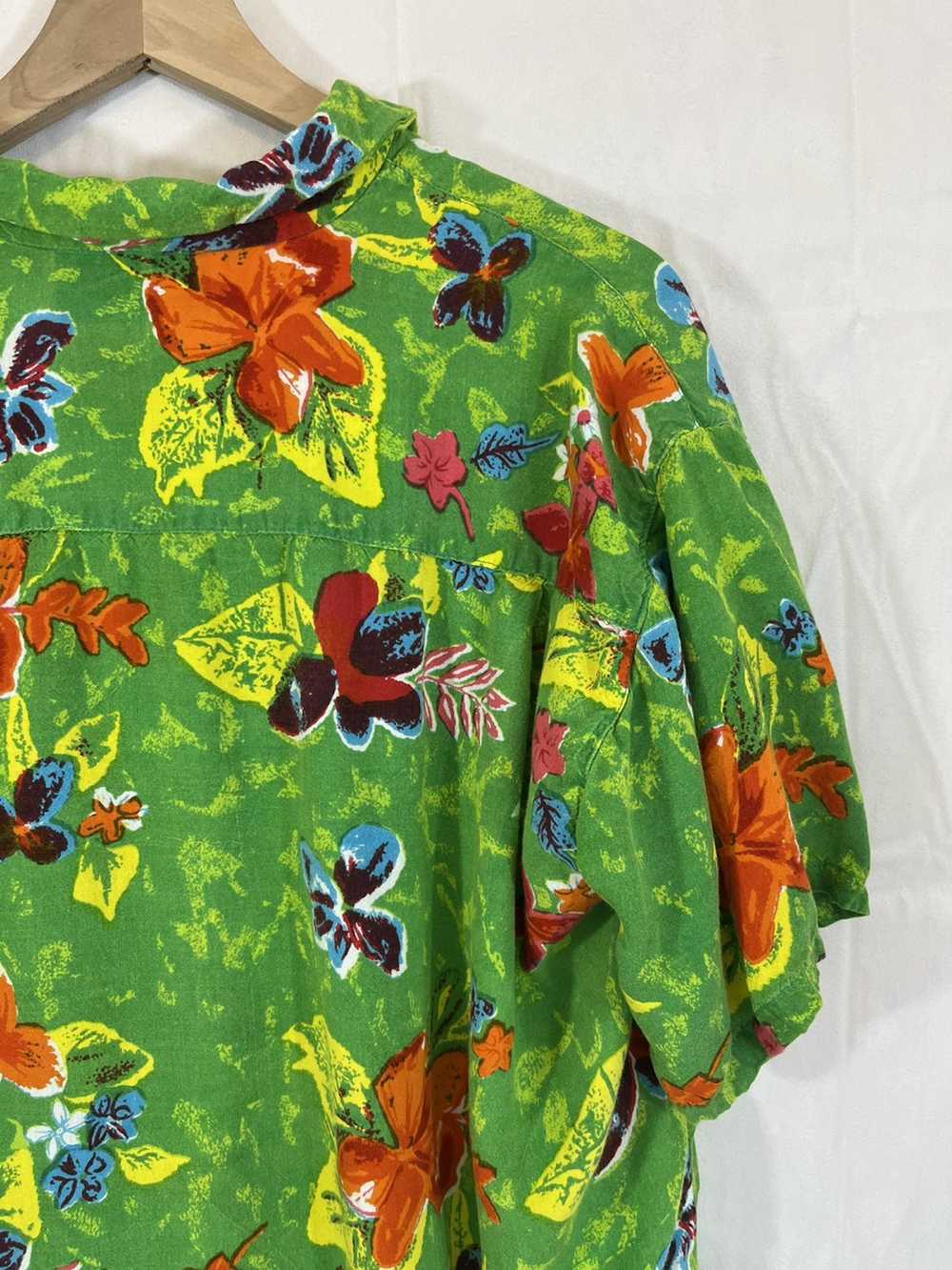 Hawaiian Shirt × Vintage Vintage Green Hawaiian S… - image 10