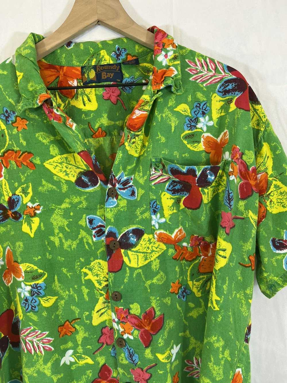 Hawaiian Shirt × Vintage Vintage Green Hawaiian S… - image 2