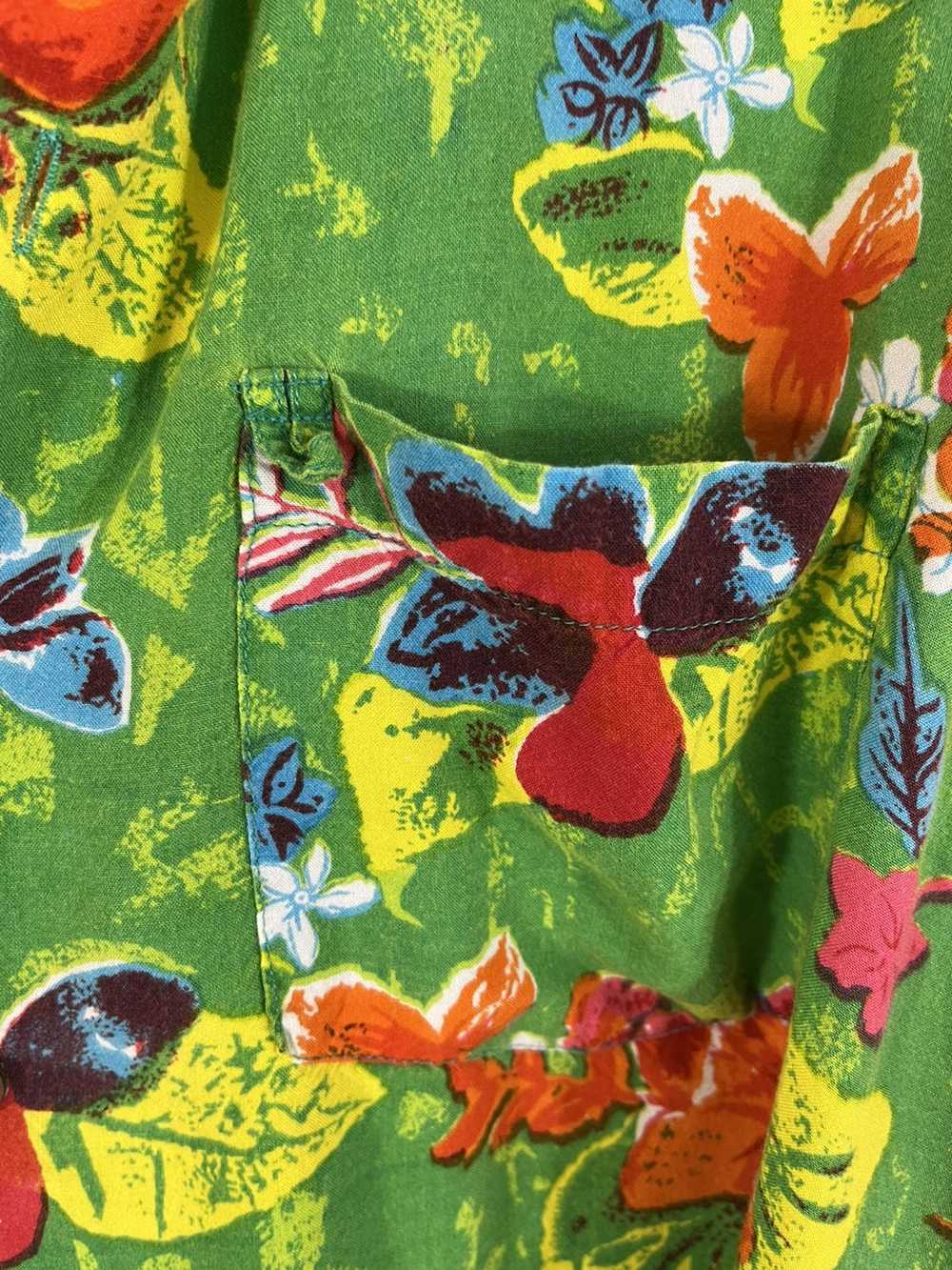 Hawaiian Shirt × Vintage Vintage Green Hawaiian S… - image 7