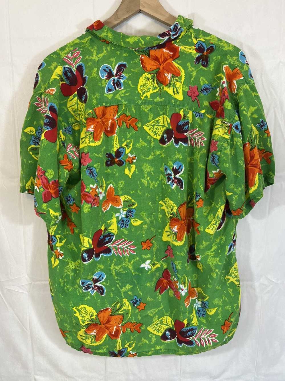 Hawaiian Shirt × Vintage Vintage Green Hawaiian S… - image 8