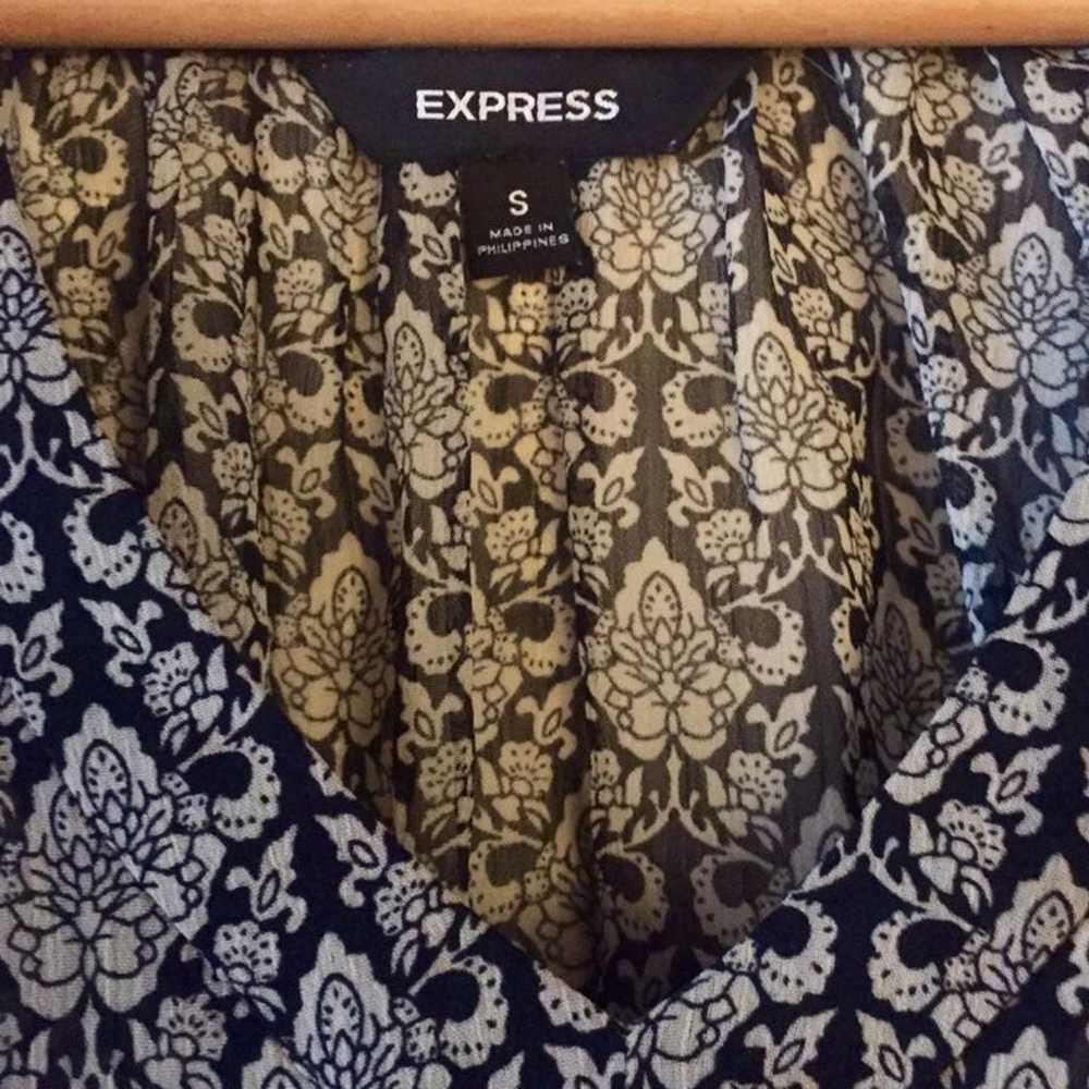 "Express" Antique Brown Patterened Flowy - image 4