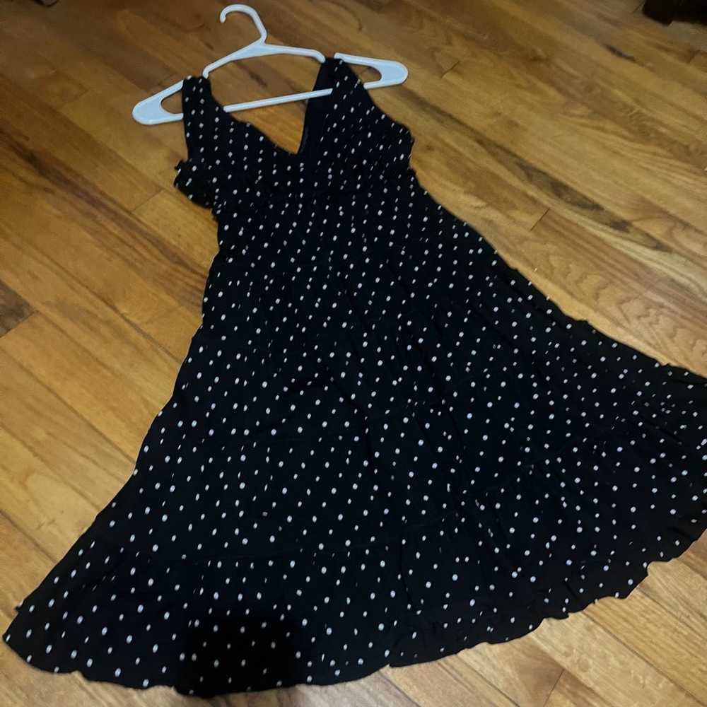 Vintage Black and white polka Dress - image 1