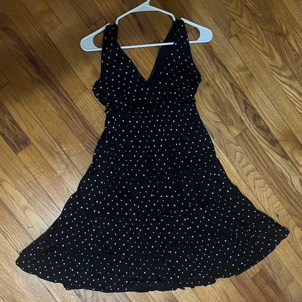 Vintage Black and white polka Dress - image 2