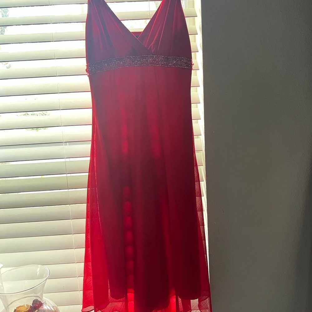 cute red slip dress - image 1