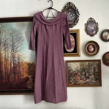 Vintage handmade dress cottagecore purple sweater 