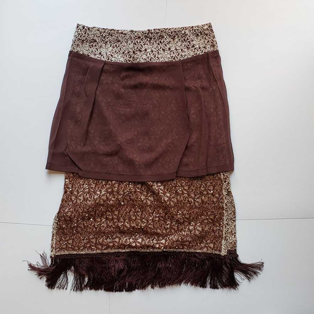 Soprano Vintage Lace Fringe 2pc Skirt Outfit Set - image 8