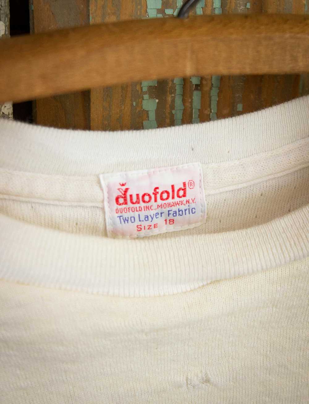 Vintage Vintage Duofold Blank White Sweatshirt 50s - image 2