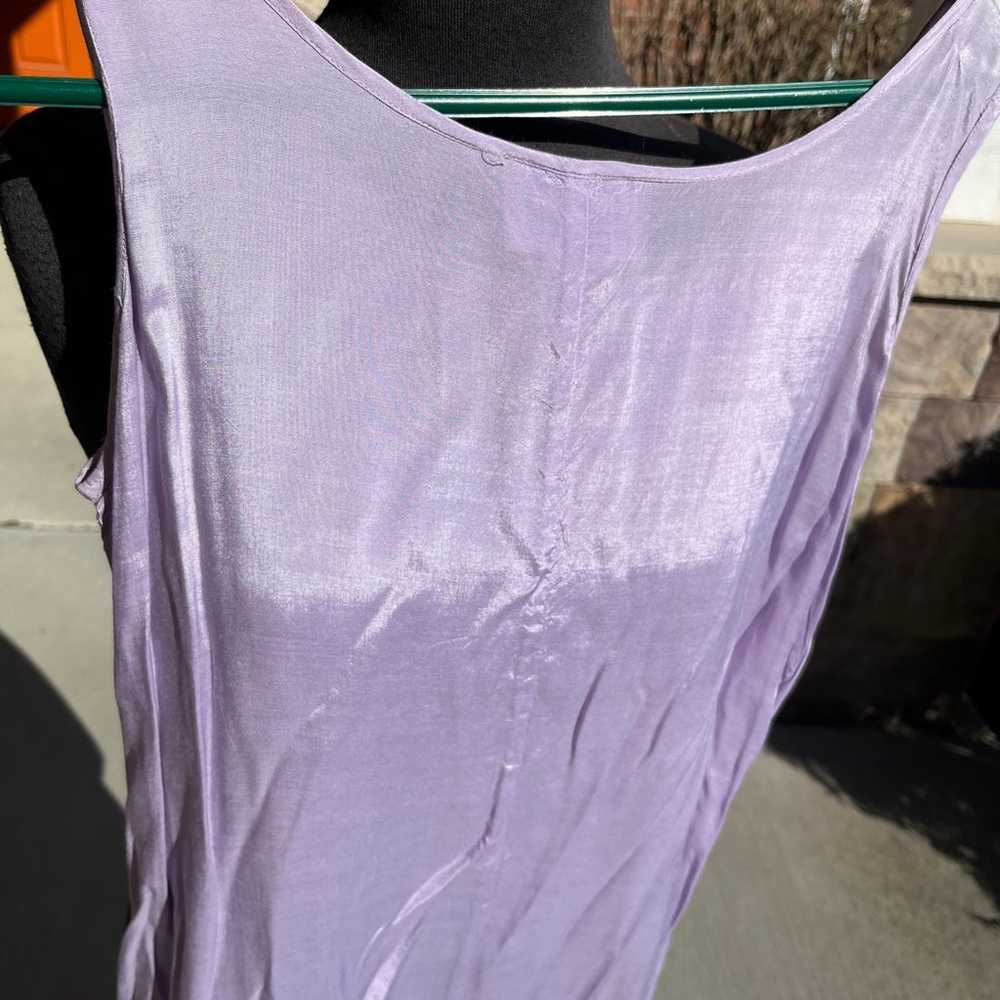 Vintage April Cornell lavender slip dress vintage… - image 4