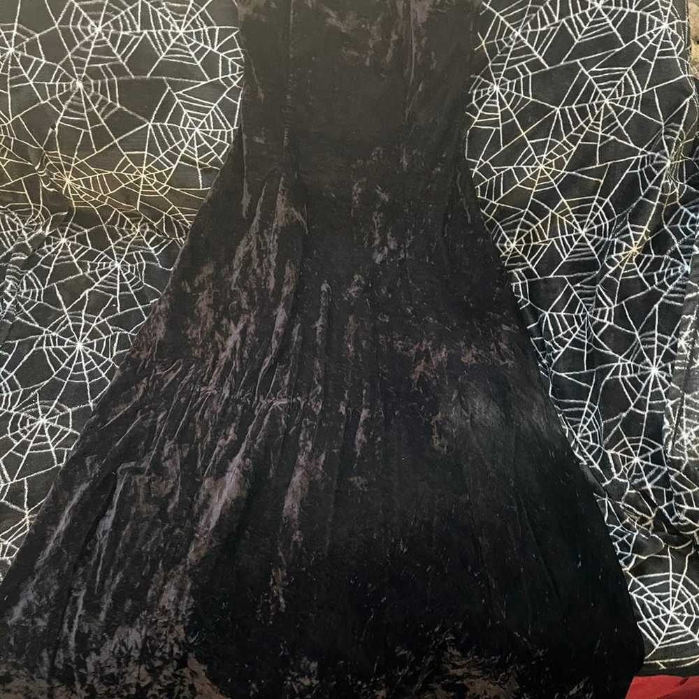 designer Black velvet dress - image 1