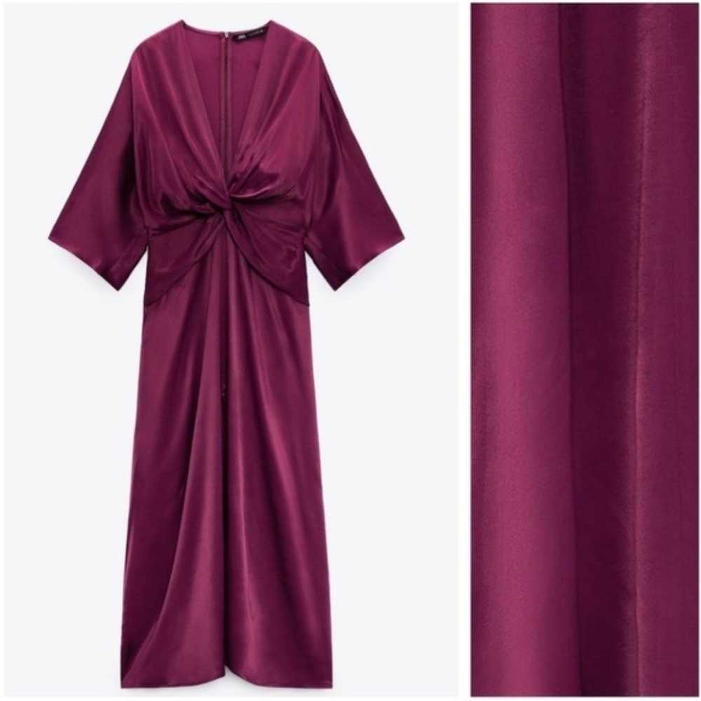 ✨ Zara Knotted Satin Effect Dress ✨ - image 2