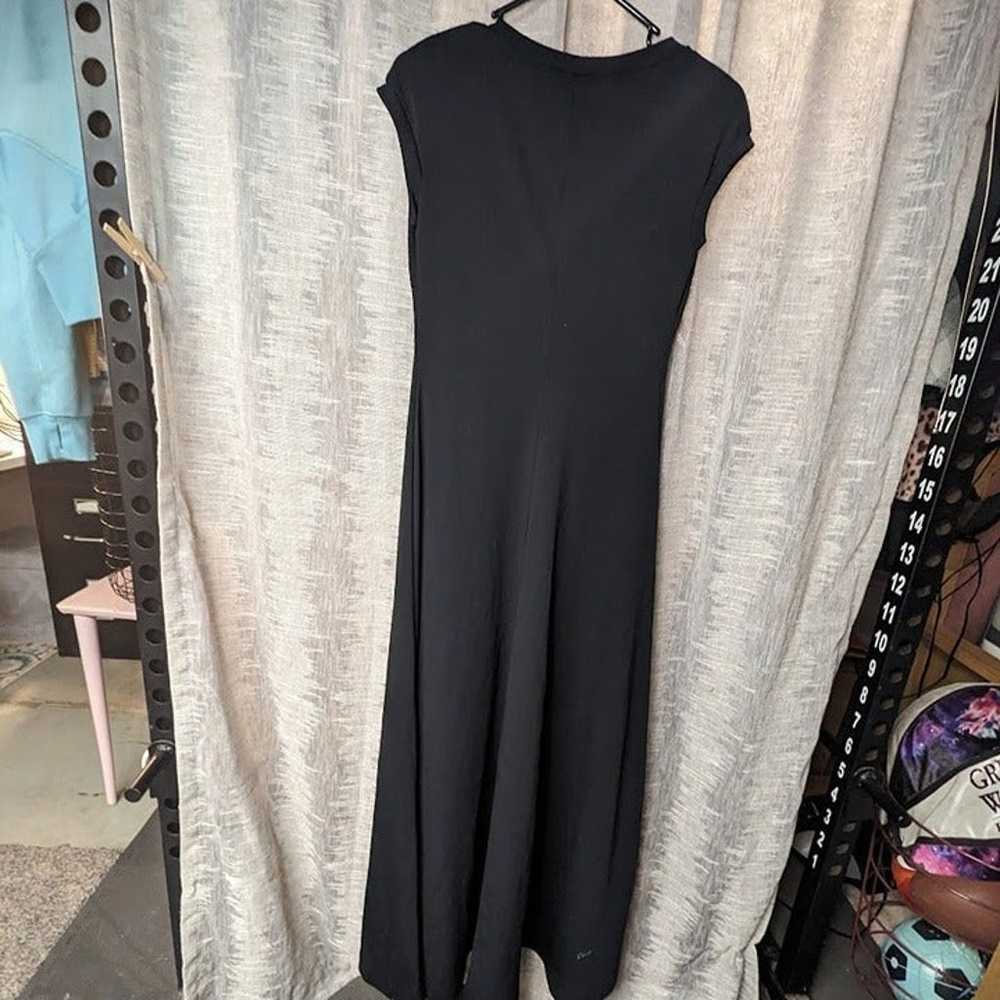 Size 7 vintage jcpenney long black scoop-neck dre… - image 2