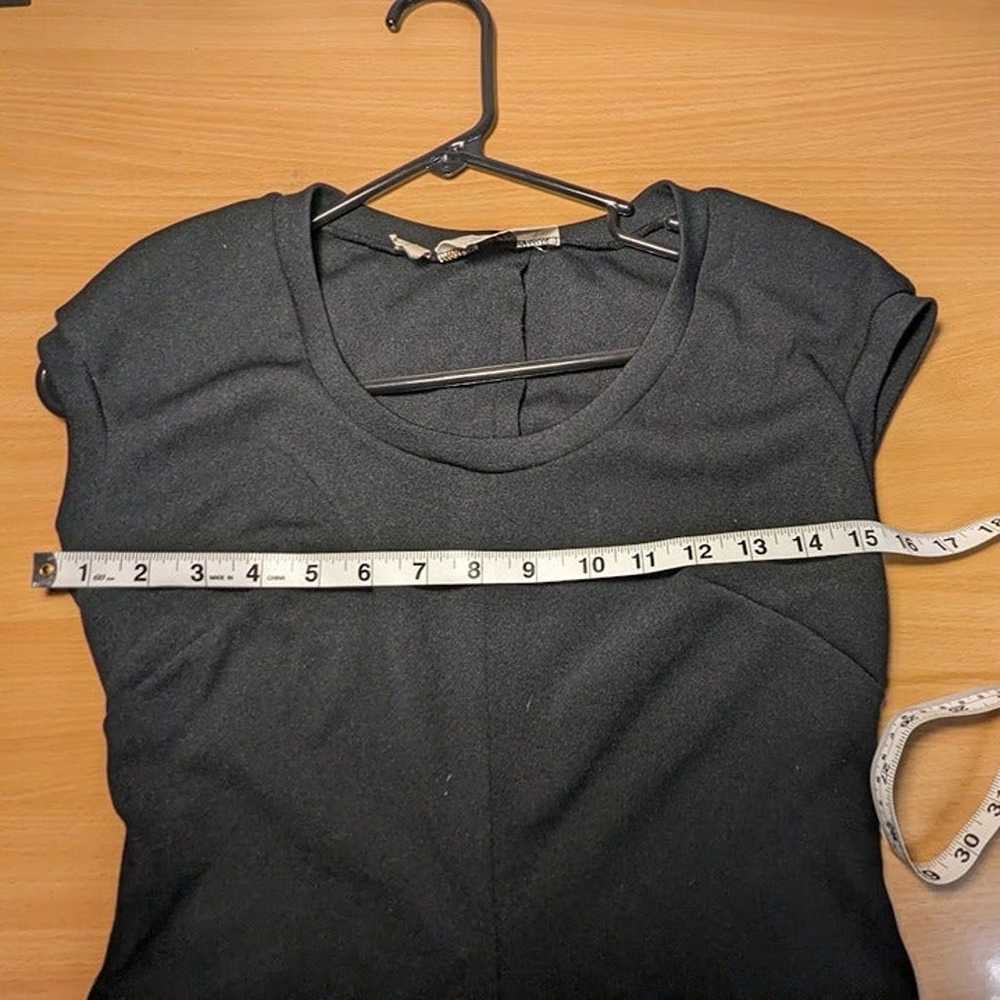 Size 7 vintage jcpenney long black scoop-neck dre… - image 4