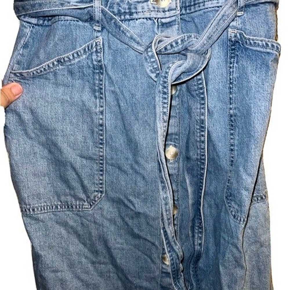 Women's Levi's Denim Blue Jean Button Up Belted S… - image 9