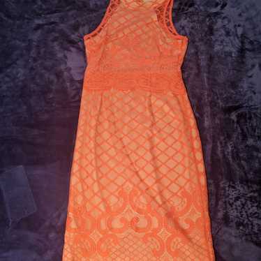 Coral Vintage Inspired Dress - image 1