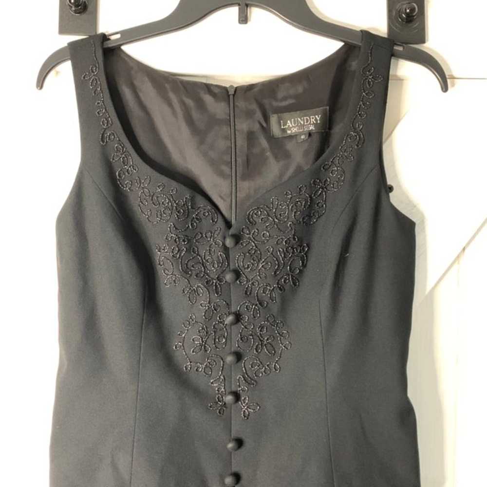 Women’s Laundry Black Vintage Embroidered Sleevel… - image 5