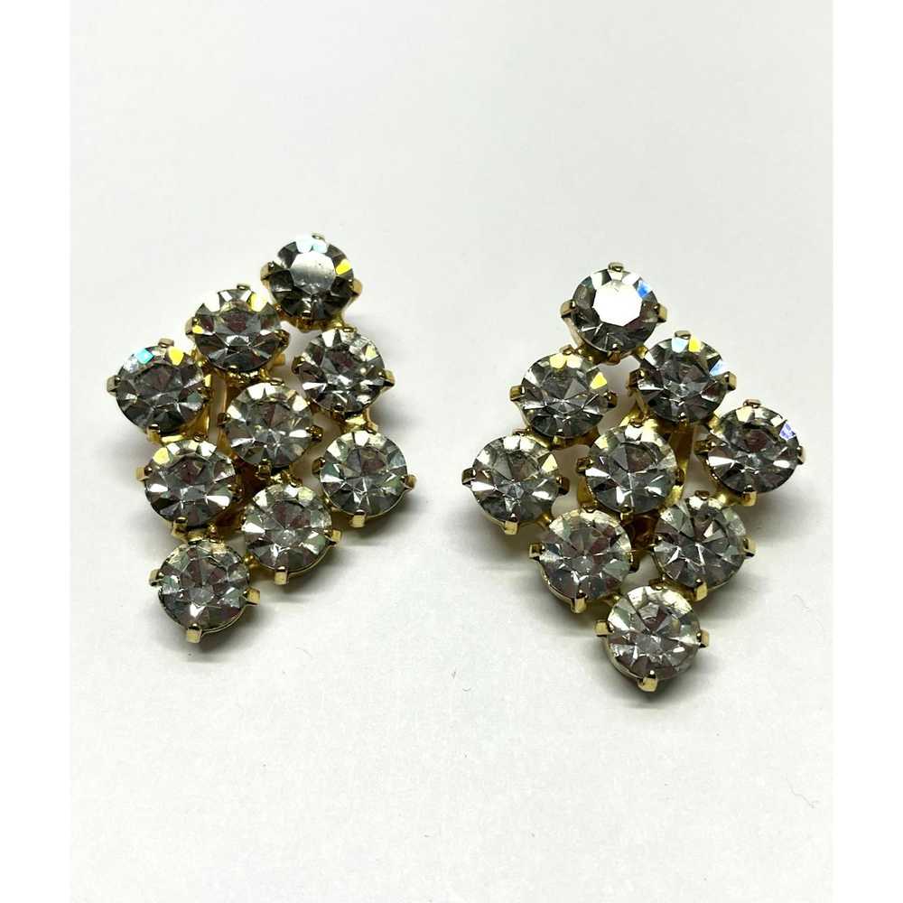 Vintage Vintage Glass Rhinestone Earrings - image 1