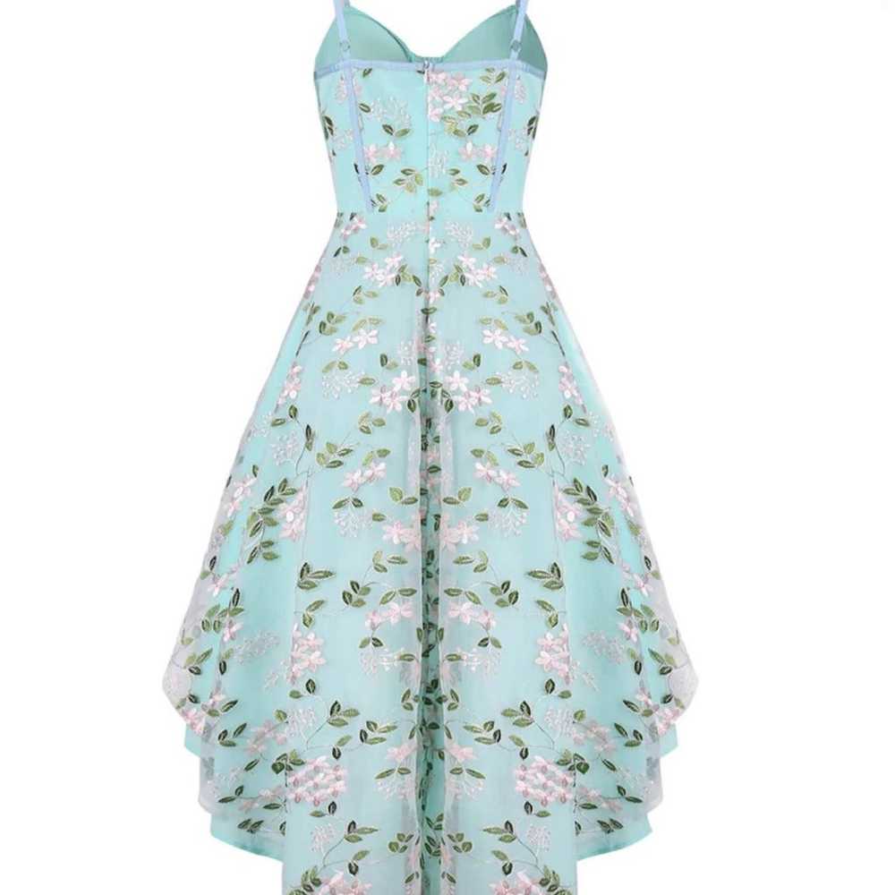 New  1950S FLORAL EMBROIDERY DRESS - image 2
