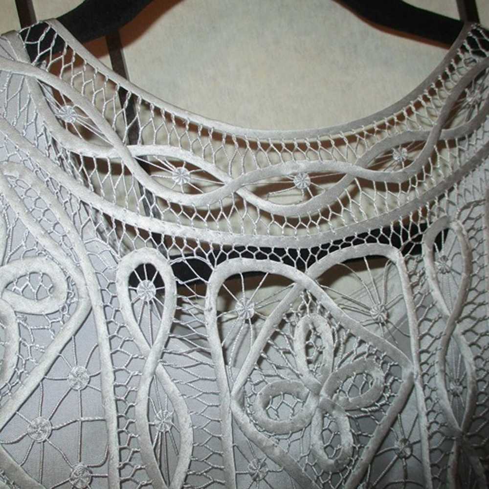 vintage Carole Little sleeveless silk Battenburg … - image 5