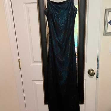 Black and blue maxi 90s rampage Dress
