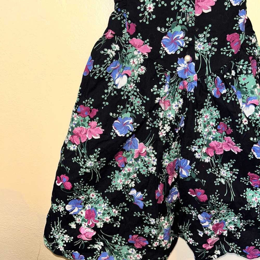 VINTAGE jodi michaels floral a-line dress size 7 … - image 2