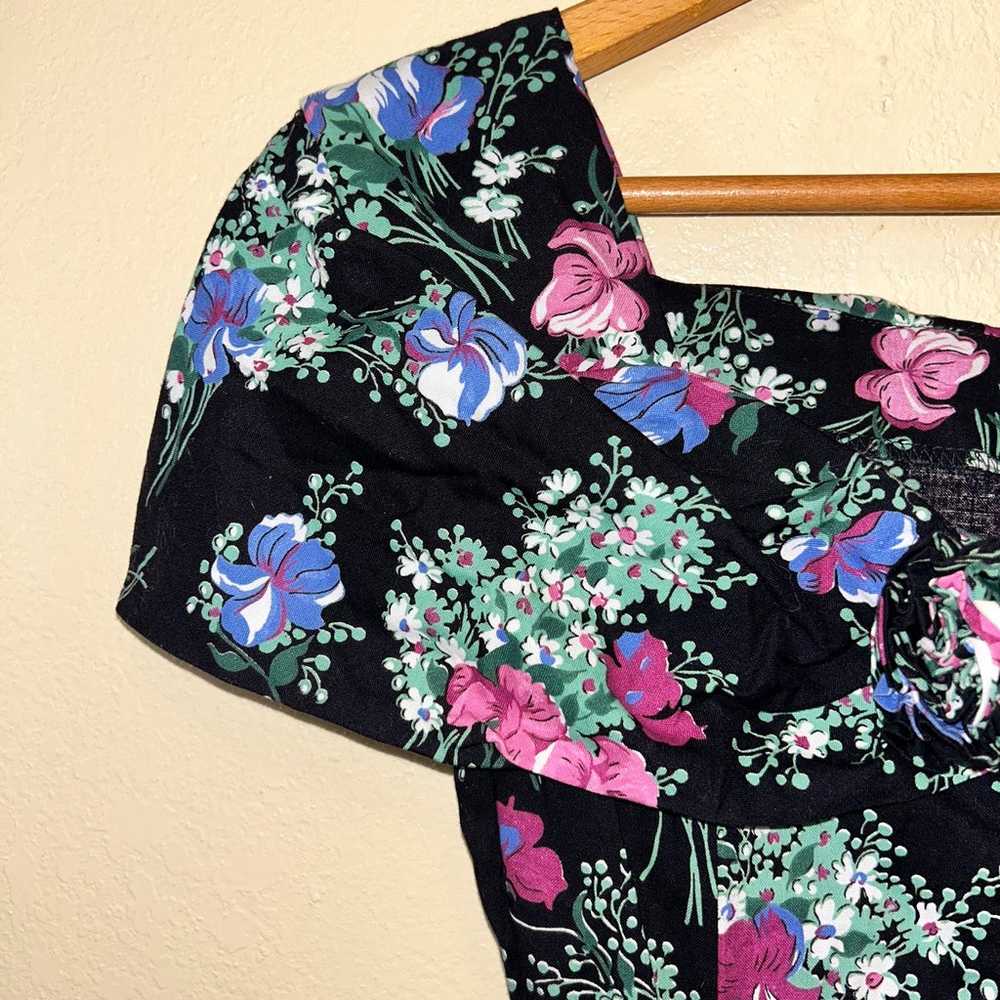 VINTAGE jodi michaels floral a-line dress size 7 … - image 4