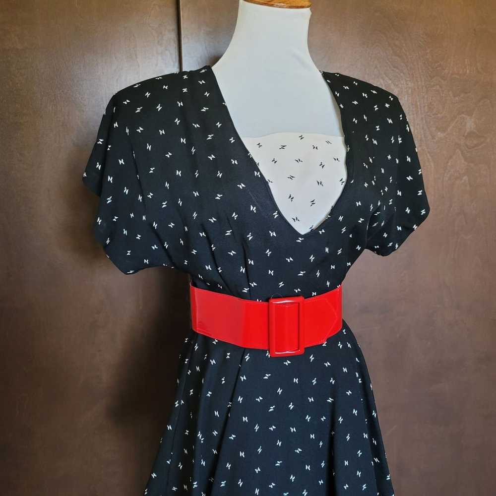 Vintage 80s Belted Dress - image 6