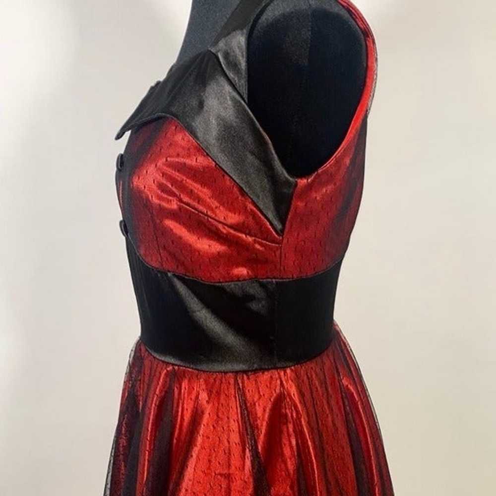 Vintage Handmade Red and Black Dress - image 2