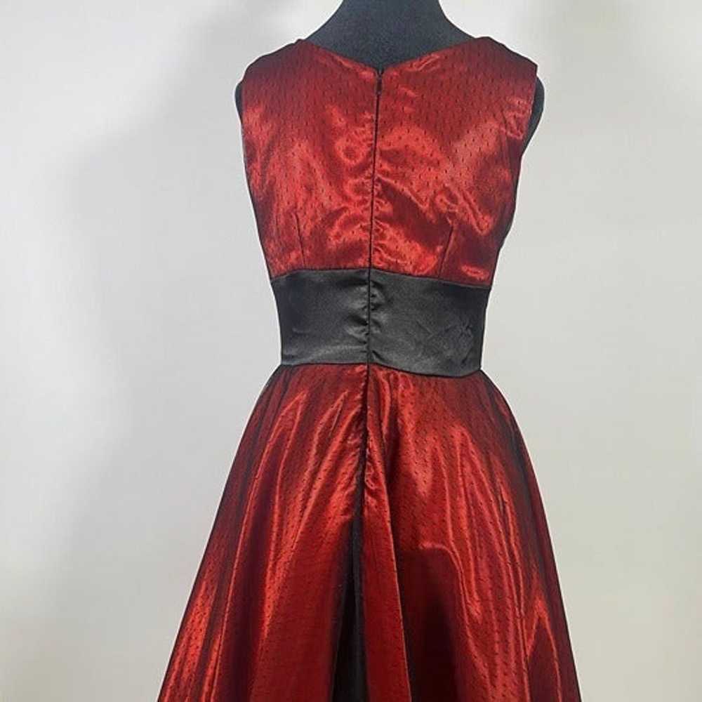Vintage Handmade Red and Black Dress - image 3
