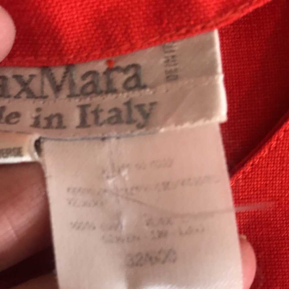 Vintage MaxMara Orange Linen Short Sleeved Italia… - image 9