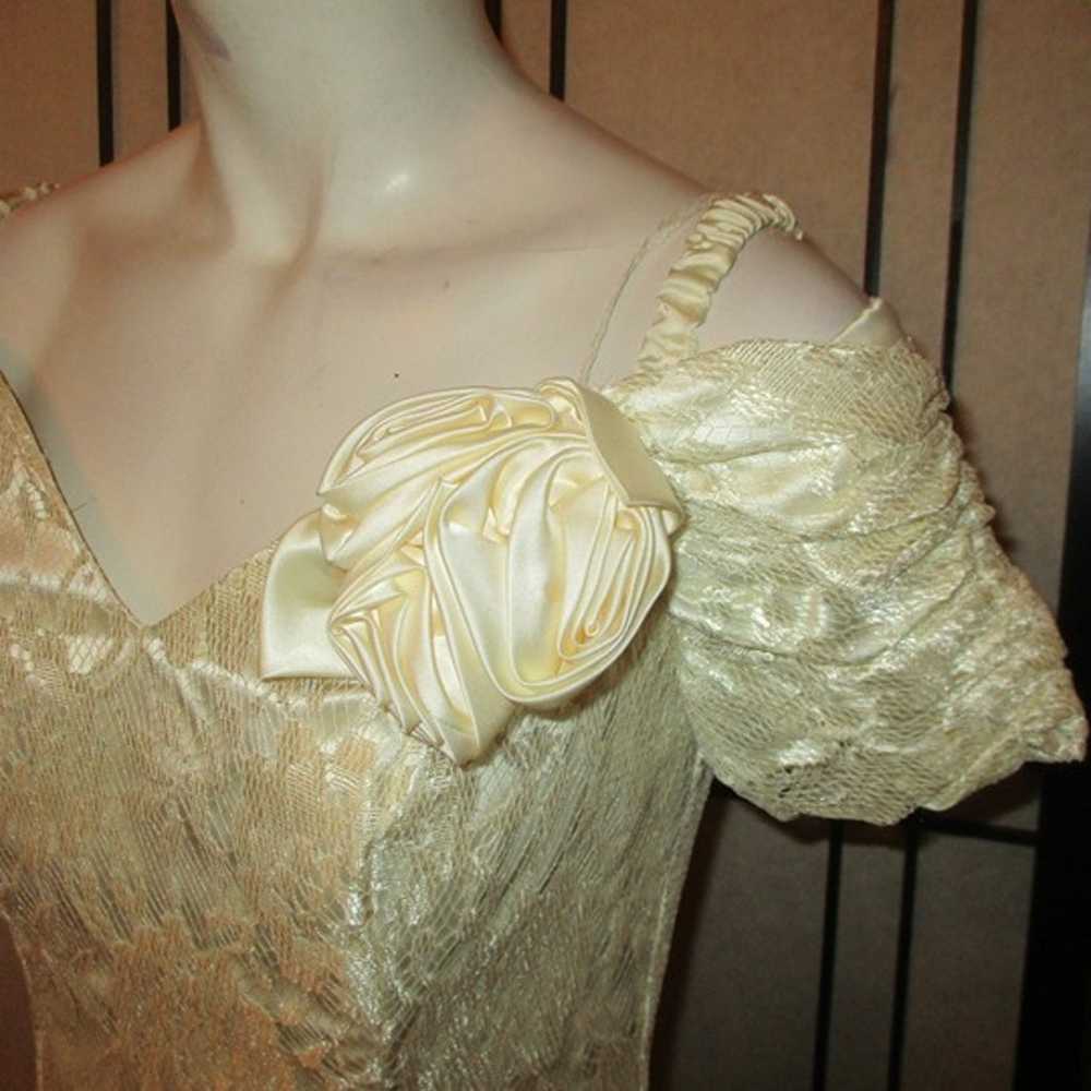 vintage Betsy & Adam lace off shoulder prom/party… - image 4