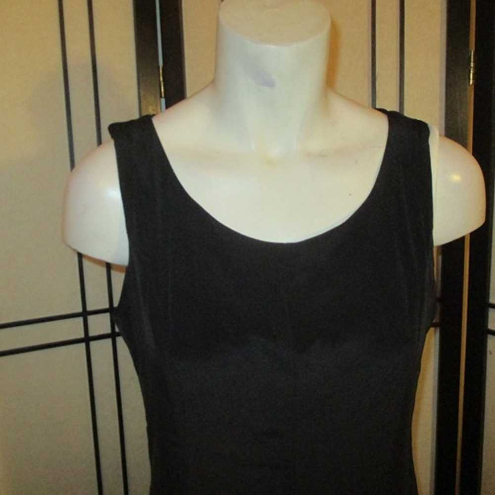 vintage Madelyn's Inc. silk sleeveless mid length… - image 2