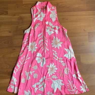 Vintage floral mock neck dress