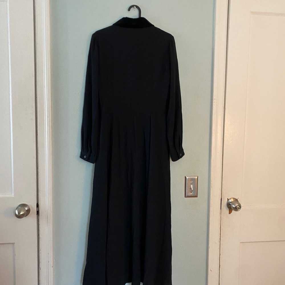 Rare 1980s Laura Ashley long black dress - image 4