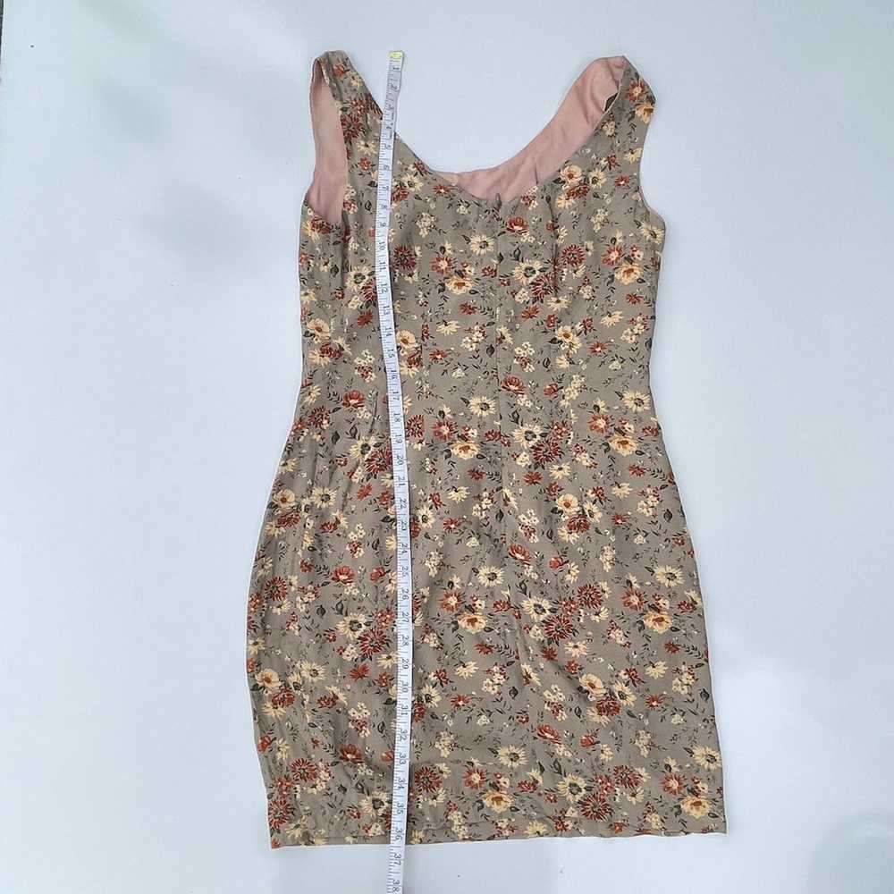 Vintage Liaison Taupe Floral Dress, 10 - image 3