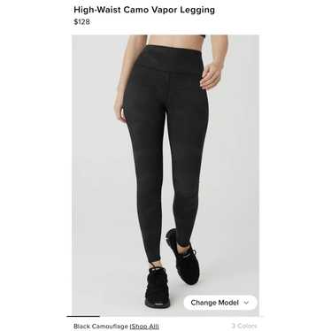 Alo Vapor Camo-print High-waist Performance Leggings - Black Camo