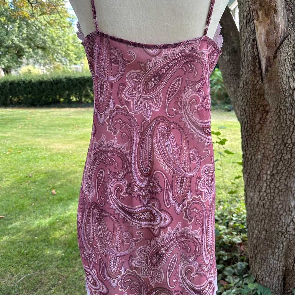 Vintage Paisley Slip Dress - image 4