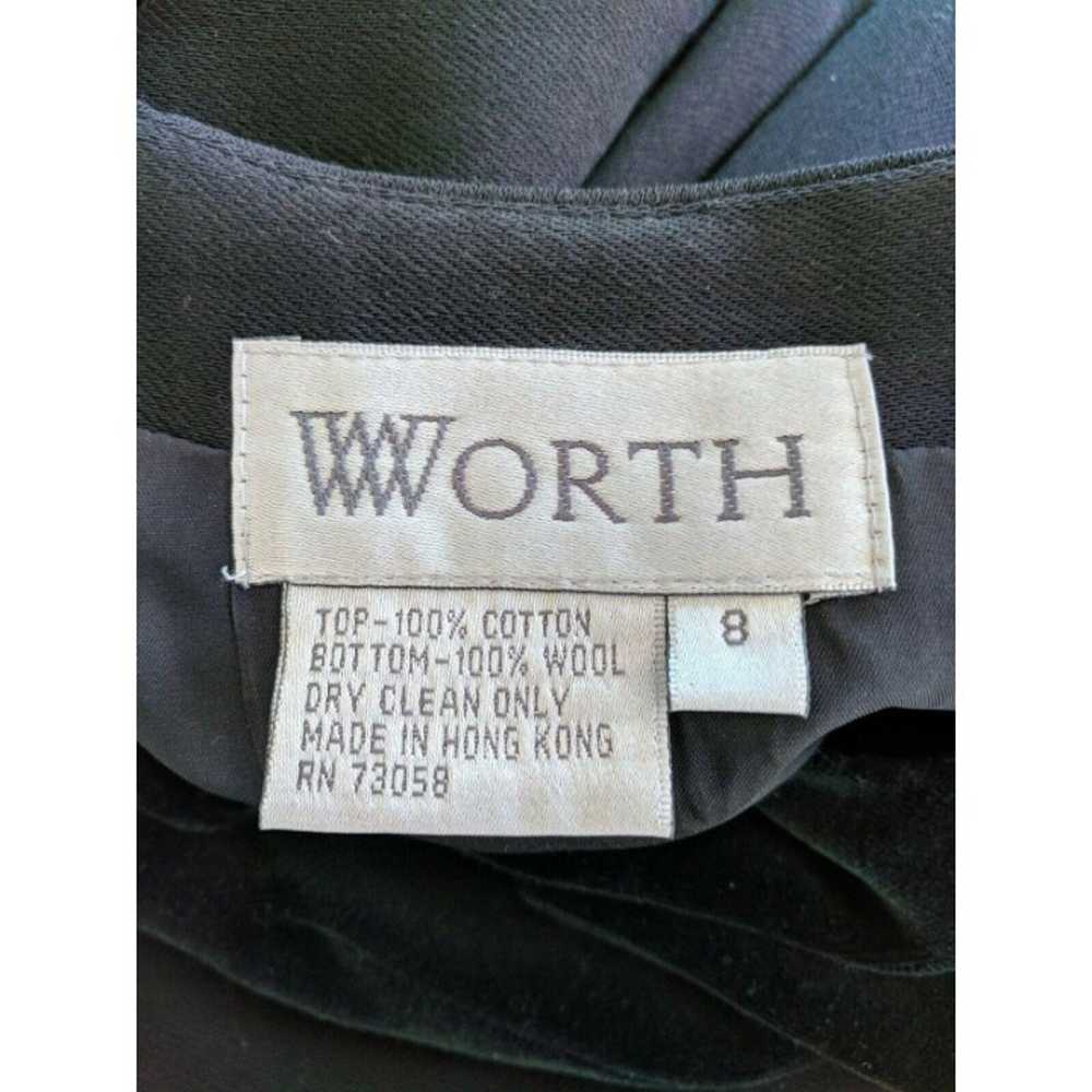 WWorth Vintage Velvet and Wool Dress Size 8 - image 4