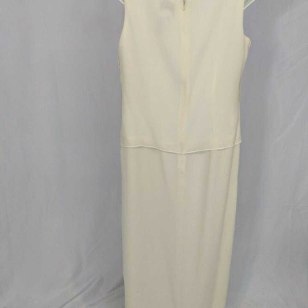 Kathy Roberts Vintage Cream Sleeveless Dress Size… - image 3